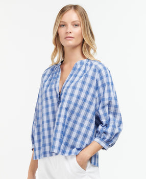Barbour Renfew Top, Bluebell Check-Barbour