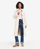 Barbour Somerland Trench Coat, Blanc/Ancient Poplar-Barbour