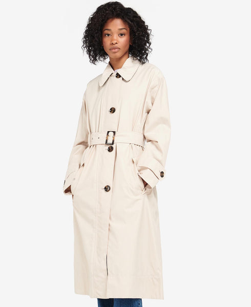 Barbour Somerland Trench Coat, Blanc/Ancient Poplar-Barbour