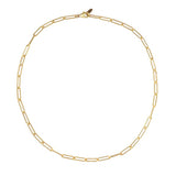 KN Paperclip Necklace, Gold-Kris Nations