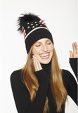 Stars & Stripes Hat-Black-Linda Richards