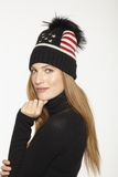 Stars & Stripes Hat-Black-Linda Richards