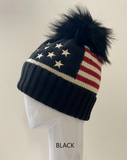 Stars & Stripes Hat-Black-Linda Richards