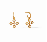 JV Somerset Hoop & Charm Earring, Gold-Pearl-Julie Vos