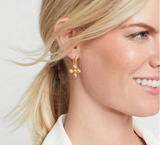 JV Somerset Hoop & Charm Earring, Gold-Pearl-Julie Vos
