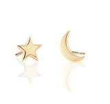 Kris Nations Stud Earrings, Star & Moon-Kris Nations
