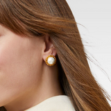 JV Marbella Pearl Earring, Gold-Pearl-Julie Vos