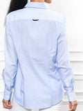TS Boyfriend Shirt, Blue Stripe-The Shirt - Rochelle Behrens