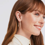 JV Windsor Hoop Earring -Large, Crystal-Julie Vos
