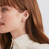 JV Windsor Hoop Earring -Large, Crystal-Julie Vos