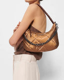 MZ Wallace Quilted Bowery Shoulder Bag - Tiger Eye Pearl-MZ Wallace