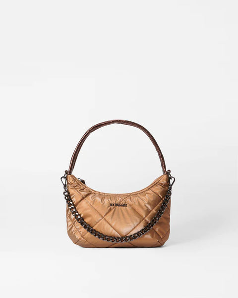 MZ Wallace Quilted Bowery Shoulder Bag - Tiger Eye Pearl-MZ Wallace