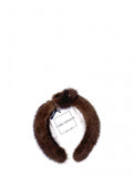 Mink Knotted Headband- Brown-Linda Richards
